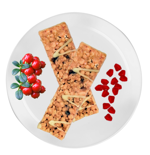 Barrette al mirtillo rosso e melograno