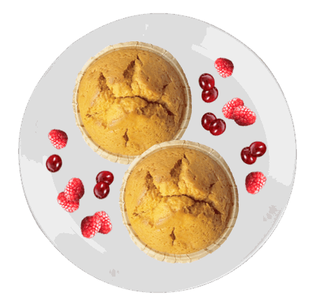 Muffin al gusto frutti rossi