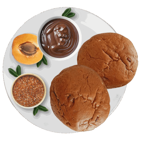 Muffin ai semi oleosi ripieni di crema al cioccolato e albicocca