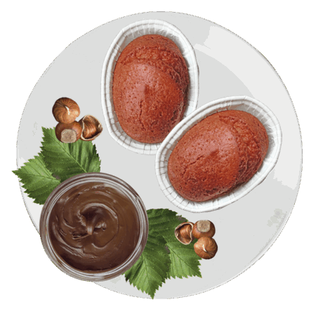 Mini cake ripiena di crema alle nocciole