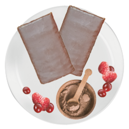 Barretta gusto panna cotta e frutti rossi ricoperta da cacao - NOVITA'